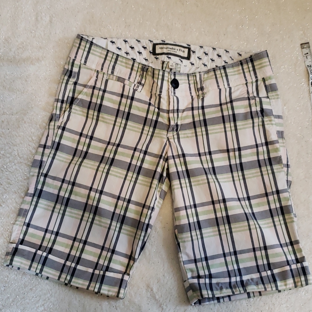 Abercrombie & Fitch Plaid Bermuda Shorts